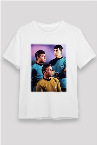 Star Trek Beyaz Unisex Tişört T-Shirt