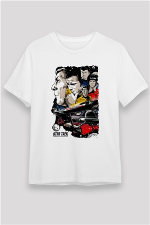 Star Trek Beyaz Unisex Tişört T-Shirt