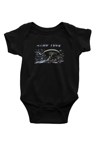 Star Trek Siyah Bebek Body - Zıbın