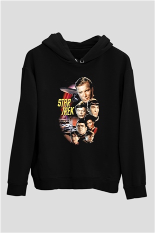 Star Trek Siyah Unisex Hoodie