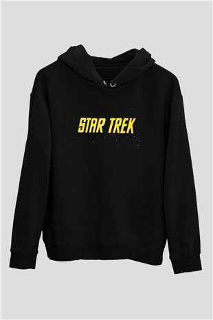 Star Trek Siyah Unisex Hoodie
