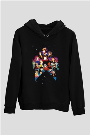 Star Trek Siyah Unisex Hoodie