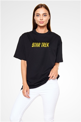 Star Trek Siyah Unisex Oversize Tişört T-Shirt