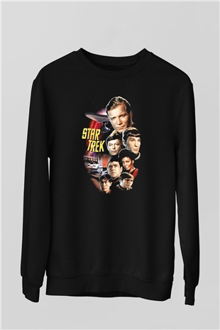Star Trek Siyah Unisex Sweatshirt