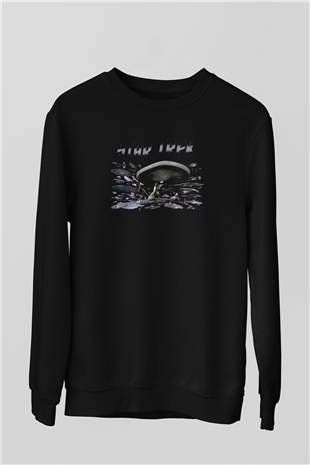 Star Trek Siyah Unisex Sweatshirt