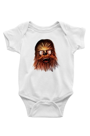 Star Wars Baskılı Beyaz Unisex Bebek Body - Zıbın
