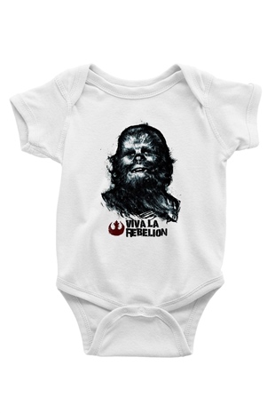 Star Wars Baskılı Beyaz Unisex Bebek Body - Zıbın