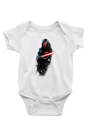 Star Wars Baskılı Beyaz Unisex Bebek Body - Zıbın