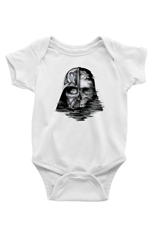 Star Wars Baskılı Beyaz Unisex Bebek Body - Zıbın