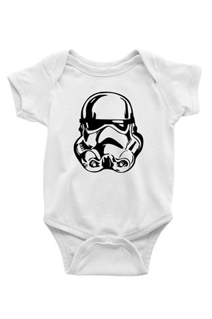 Star Wars Baskılı Beyaz Unisex Bebek Body - Zıbın