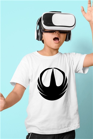 Star Wars Baskılı Beyaz Unisex Çocuk Tişört