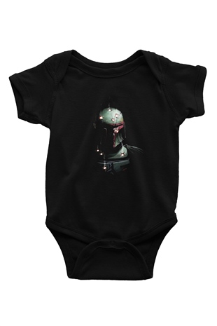 Star Wars Baskılı Siyah Bebek Body - Zıbın