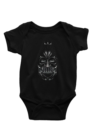 Star Wars Baskılı Siyah Bebek Body - Zıbın