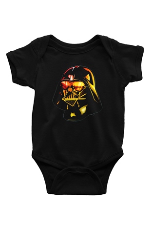 Star Wars Baskılı Siyah Bebek Body - Zıbın