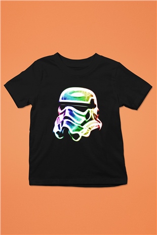 Star Wars Baskılı Siyah Unisex Çocuk Tişört