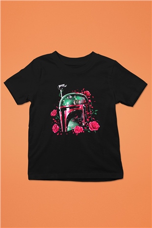 Star Wars Baskılı Siyah Unisex Çocuk Tişört