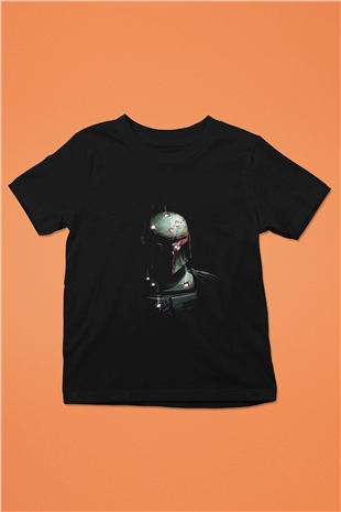 Star Wars Baskılı Siyah Unisex Çocuk Tişört
