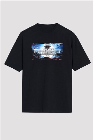 Star Wars: Battlefront Siyah Oversize Tişört Oversize T-shirt