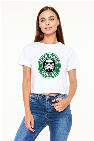 Star Wars Beyaz Croptop Tişört