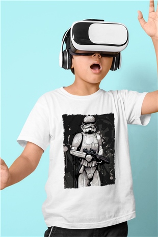 Star Wars Beyaz Unisex Çocuk Tişört
