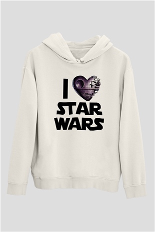 Star Wars Beyaz Unisex Hoodie