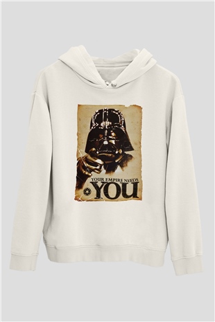 Star Wars Beyaz Unisex Hoodie