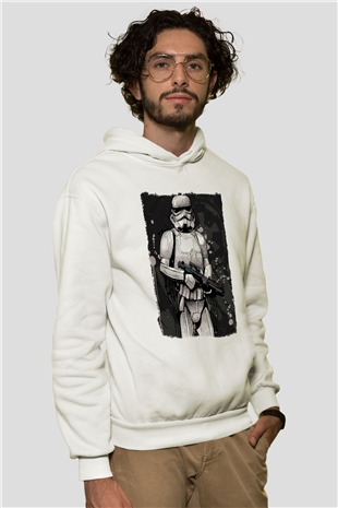 Star Wars Beyaz Unisex Hoodie