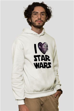 Star Wars Beyaz Unisex Hoodie