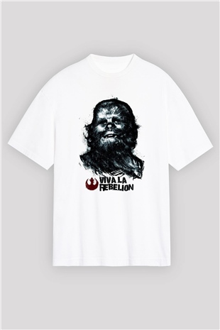 Star Wars Beyaz Unisex Oversize Tişört T-Shirt