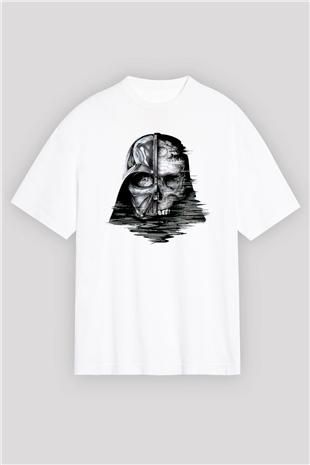 Star Wars Beyaz Unisex Oversize Tişört T-Shirt