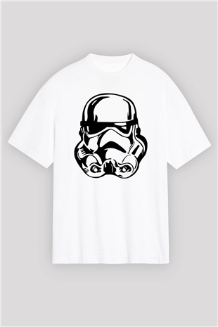 Star Wars Beyaz Unisex Oversize Tişört T-Shirt