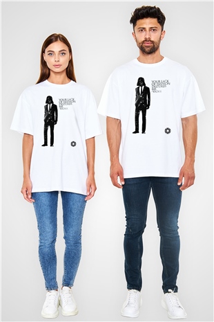 Star Wars Beyaz Unisex Oversize Tişört T-Shirt