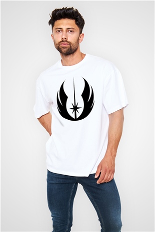 Star Wars Beyaz Unisex Oversize Tişört T-Shirt