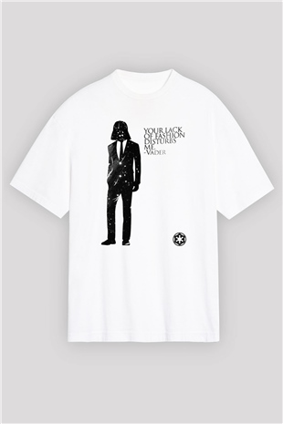 Star Wars Beyaz Unisex Oversize Tişört T-Shirt