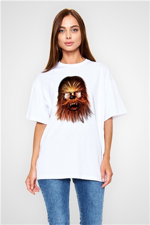 Star Wars Beyaz Unisex Oversize Tişört T-Shirt