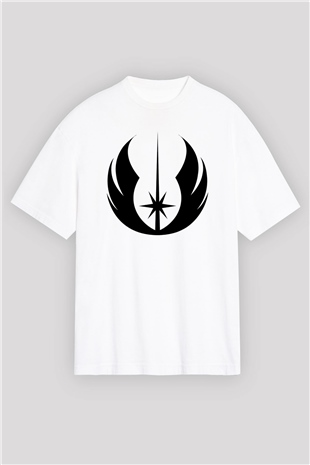 Star Wars Beyaz Unisex Oversize Tişört T-Shirt
