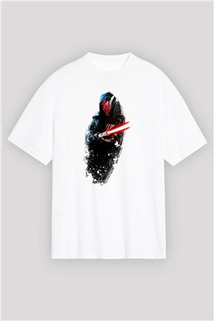 Star Wars Beyaz Unisex Oversize Tişört T-Shirt