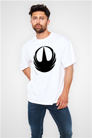 Star Wars Beyaz Unisex Oversize Tişört T-Shirt