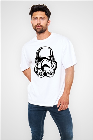 Star Wars Beyaz Unisex Oversize Tişört T-Shirt