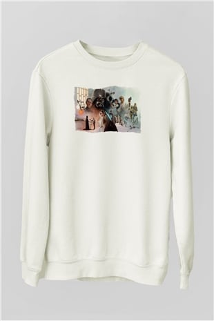 Star Wars Beyaz Unisex Sweatshirt