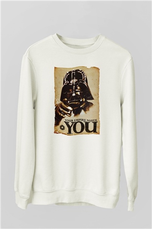Star Wars Beyaz Unisex Sweatshirt