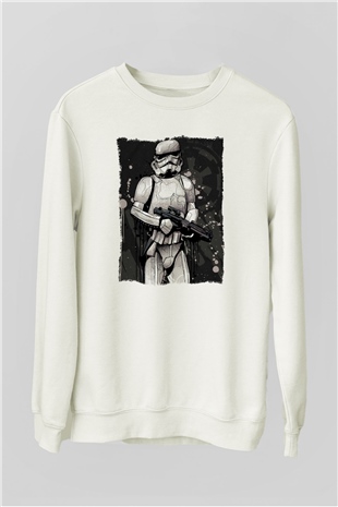 Star Wars Beyaz Unisex Sweatshirt
