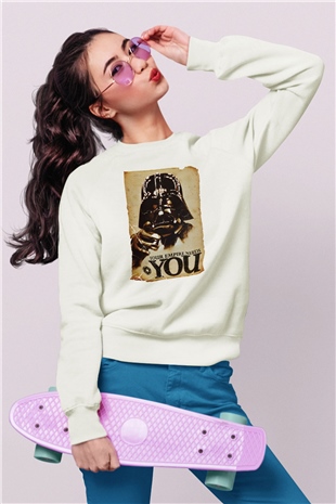 Star Wars Beyaz Unisex Sweatshirt