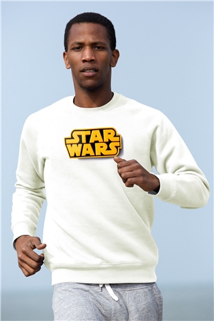 Star Wars Beyaz Unisex Sweatshirt