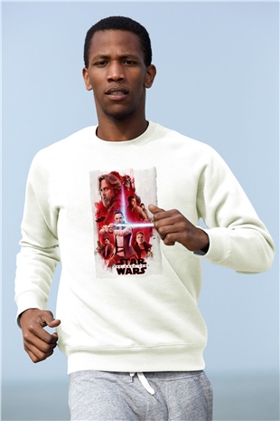 Star Wars Beyaz Unisex Sweatshirt