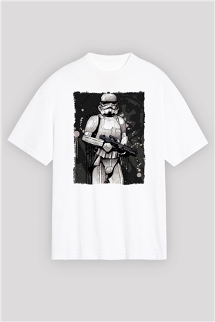 Star Wars Beyaz Oversize Tişört Oversize T-shirt