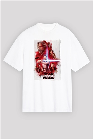 Star Wars Beyaz Oversize Tişört Oversize T-shirt