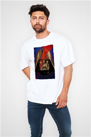Star Wars (Dart Vader) Baskılı Beyaz Unisex Oversize Tişört - Tshirt