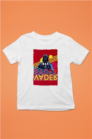 Star Wars (Dart Vader) Baskılı Beyaz Unisex Beyaz Çocuk Tişört - Tshirt