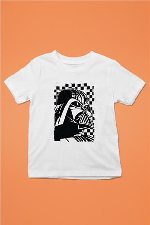 Star Wars (Dart Vader) Baskılı Beyaz Unisex Beyaz Çocuk Tişört - Tshirt